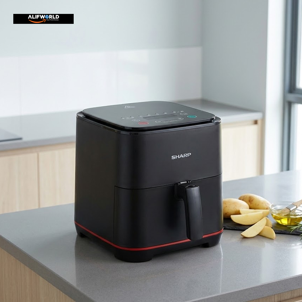 Sharp KF-AF50RT-K3 5L Air Fryer | 8 Cook Menu | Rapid Air Technology | Digital Touch Control — Sharp KF-AF50RT-K3 5L Air Fryer | 8 Cook Menu | Rapid Air Technology | Digital Touch Control